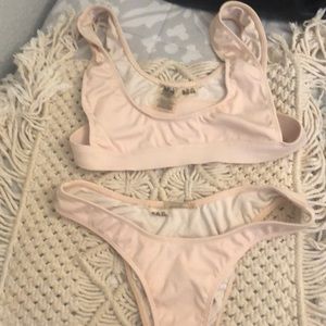 Minimal animale Bikini set light peachy pink